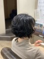 ヘアーキャラット(HAIR carat) くせ毛を活かしたボブ。半乾きでムースで仕上げるかんじです。