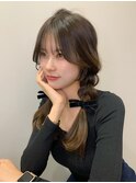 艶髪/顔周りカット/天神韓国ヘア