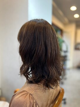 クリュウゲート 吉祥寺店(KURYU GATE) 黒髪/グレーベージュ/レイヤーロング/前髪パーマ[吉祥寺]