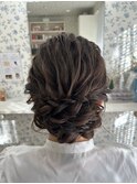 アップヘア/シニヨン/参列ヘア/お呼ばれヘア/結婚式/鎌倉/結婚式