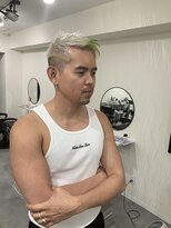 ハビット (habitt)&nbsp;メンズ×デザイン×ホワイト×キミドリ