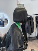 あごライン切りっぱなしボブ【大阪/梅田】