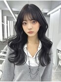 韓国前髪 くびれヘア 夏のヘアアレンジ