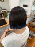 ボブ×裾カラー