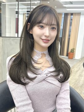 ロンドシエル 横浜(Lond ciel) オリーブグレー/レイヤーカット/黒髪/マロンベージュ/横浜