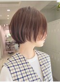 斜めバング グレージュカラー シルキーベージュ マッシュパーマ