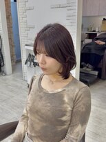 クレア(CREA) 20代30代レイヤーボブ暖色艶カラー