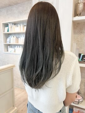 キャアリー(Caary) 福山市美容室Caary透明感カラー青みグレージュカラーロングヘア