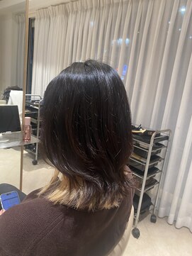 ロージーバイフーガヘアー 元住吉店(Rosy by FUGAhair) ミディアムレイヤーくびれレイヤー前髪あり