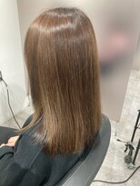 ヌーヌー 鶴ケ峰(nuu nuu)&nbsp;艶髪ミディアムワンレン切りっぱなしヘア