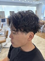 メンズカノエ 岡山店(Men's CANOE)&nbsp;センターパート×シャドウパーマ