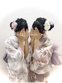 着付け＋ヘアセット(サイドお団子)