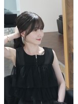 ミヨン 京都烏丸店(miyon)&nbsp;【miyon】韓国レイヤーカット×暗髪カラー×髪質改善
