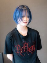 アンナ 広瀬通店(Anna) ショート/ブルー/ビビットブルー/顔周りレイヤー/仙台/広瀬通