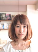 透明感のあるワンレングスラインボブ