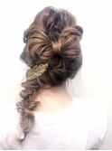外国人風ヘアーリボン×miuliirオリジナル編み込みstyle