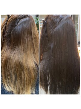 ヘアー メゾン ブレッシング(hair maison blessing) 【超難】ブリーチ毛→blessing式縮毛矯正
