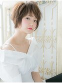 *mod's姪浜*…美髪グレージュカラー大人かわいいクールショートf