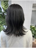 20代30代40代涼しげヘアこなれヘアチャコールグレー[TiTi_りの]