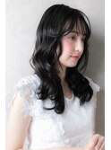 韓国風プリカールモードゆるふわ波巻きロングY越谷20代30代40代