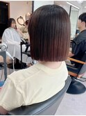 小顔ボブ×美髪[ぱつっとボブ/縮毛矯正/横浜韓国]