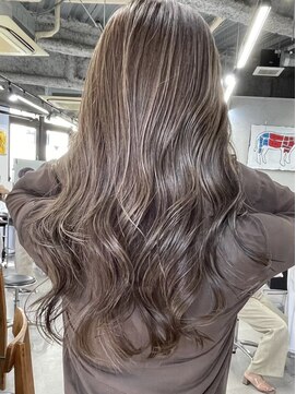 キラ 渋谷(KILLA) ハイライト/マチルダボブ前髪ピンクベージュ/インナーグレージュ