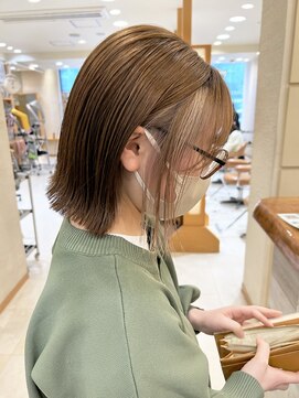 モリオ フロム ロンドン サッポロファクトリー店(morio FROM LONDON) 【morio】札幌ボブ ぱつっと外ハネボブ×インナーベージュ