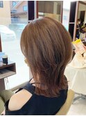 白髪ぼかしハイライト ウルフレイヤースタイル 40代 50代
