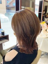 ヘアメイク アリエス 岩切店(HAIR MAKE aries) 白髪ぼかしハイライト ウルフレイヤースタイル 40代 50代