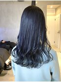ブルーブラック透明感カラー艶感カラーイルミナカラーヨシンモリ