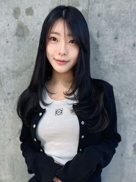 シーシンジュク 新宿南口(Sea shinjuku) オリーブグレー×小顔[ココアベージュ/黒髪/くらげヘアー]