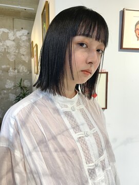 ちょきちょき 浜川店 黒髪レイヤーボブ