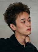 渋谷スパイキーショートアップバンクフェザーショートパーマ
