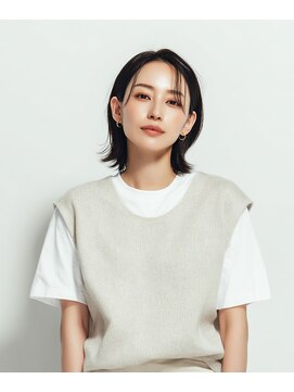 バグズ ヘアデザイン 桔梗が丘店(Baguz HAIR DESIGN) 艶感ナチュラルミディボブ