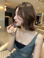 ジーナ 千葉 2nd(Zina)&nbsp;髪質改善＊ダークアッシュウェットボブ＊美髪【Zina千葉2nd】