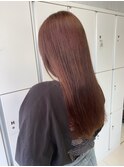 ブリーチなしダブルカラーで高発色<レッドブラウン>
