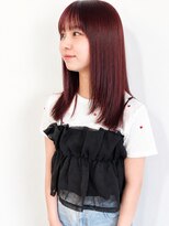 サムライ(SAMURAI) ブリーチなしで叶う艶ボルドーカラー×さらツヤストレート
