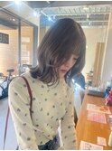 透明感グレージュ◎ブリーチなしカラー