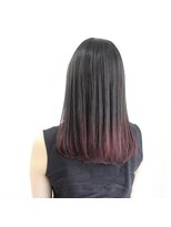 デコヘアーフラッペ(DECO HAIR frappe)&nbsp;エアタッチ　グラデーションカラー　ピンクカラー　　ボブ