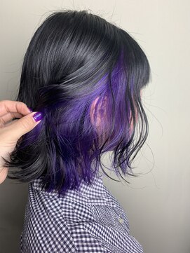 ヘアサロンエムフィス 池袋東口(HAIR SALON M Fe's) パープル×ブラック