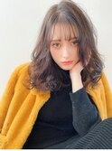 《Agu hair》柔らかカラー×軽ウェーブセミロング