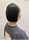 髪質改善トリートメント、切りっぱなしボブ