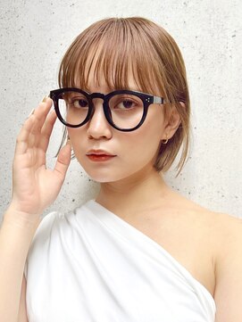 アフロートリノ(AFLOAT Leino) 【修】20代30代40代◎透明感カラー×韓国切りぱなしボブ