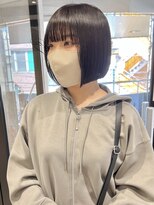 ラミエバイメルト 下北沢(lamie by melt)&nbsp;村上/就活生おすすめ！フェイクブラックカラー切りっぱなしボブ