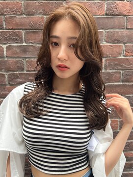 ロンド ストラーダ 心斎橋(Lond strada) 韓国前髪顔周りロング×デザインカラー[心斎橋/髪質改善]