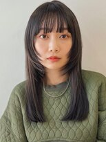 アンガーデン(Une GARDEN) フェイスレイヤー/ロング/レイヤーカット/オリーブベージュ