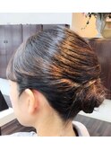 訪問着ヘアセットシニヨンまとめ髪和装お呼ばれヘアアレンジ