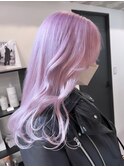 イメチェン/ホワイトブロンド/外ハネボブ/ワイドバング/渋谷
