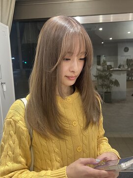 オーダイム(ou' dime) ケアブリーチレイヤーカットハイミルクティーベージュ