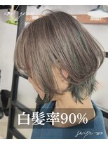 アンドグレイ 千葉船橋店(and gray.) 白髪率90%以上大人上品頭皮改善白髪活かしカラー